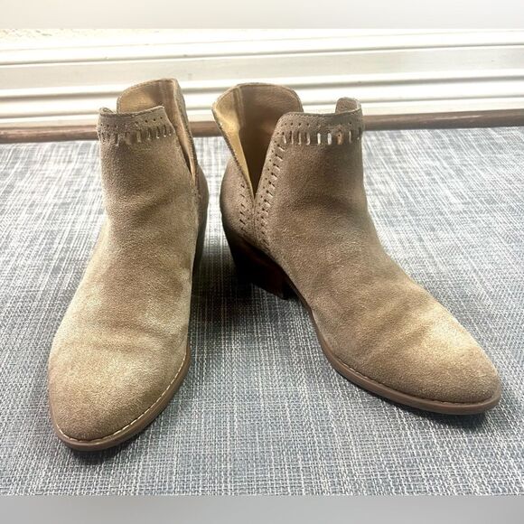 Lucky Brand Francee Suede Leather Ankle Boots - Picture 1 of 11